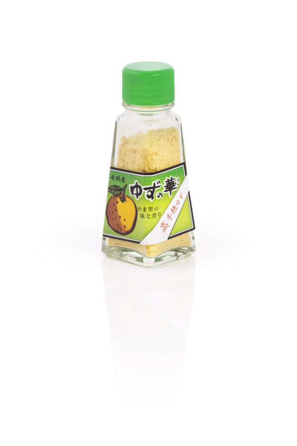 Yuzu no Hana japanskt yuzupulver Takachiho yuzu Aya Tokusan i glasburk