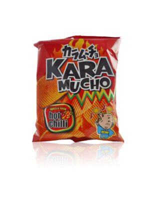 Japanska Chips, KaraMucho Hot chili räfflade, Koikeya, 60g DATUM 2023-09-13