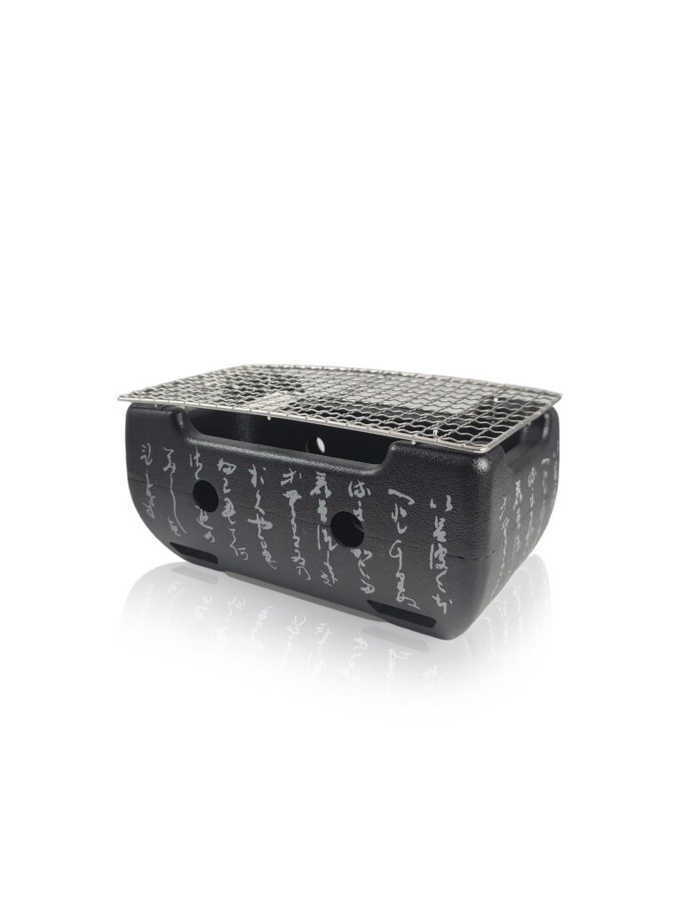 Japansk Bordsgrill, Svart, Metall, 24x13cm