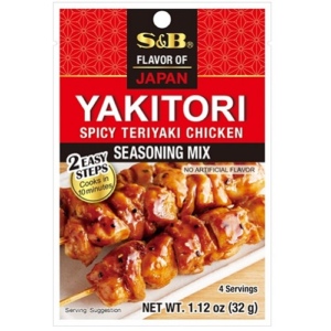 Yakitori Kryddmix för Kyckling, Spicy Teriyaki, S&B, 32G