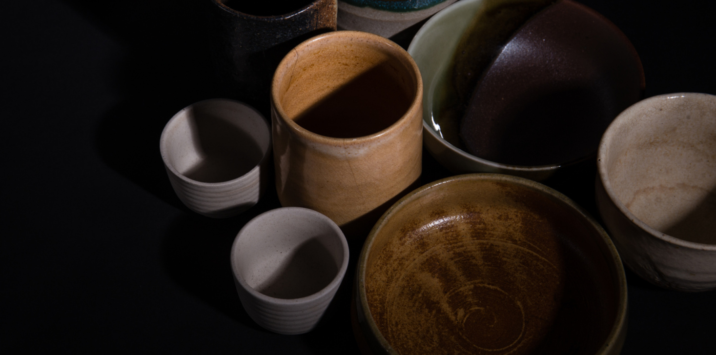 Asian ceramics tea cups - Green japanese tea cups