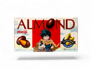 Meiji Almond Chocolate My Hero Academia – japansk choklad med rostade mandlar