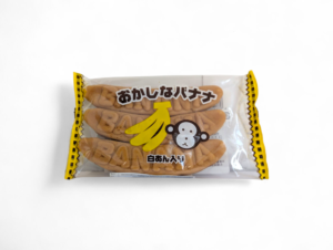 Okashina Banana japanska kakor med vit bönpasta 3-pack