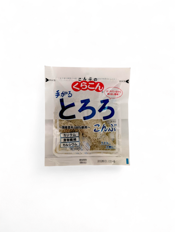 Förpackning med Tororo kombu – japansk strimlad kelp tång