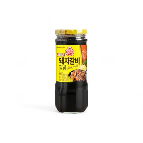 Flaska Ottogi Dwaeji Galbi Sauce 480g – koreansk BBQ-sås för fläsk