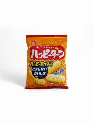 Kameda Happy Turn japanska riskakor med söt-salt smak i orange förpackning