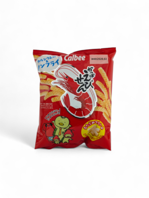 Calbee Kappa Ebisen japanska räksnacks i röd förpackning