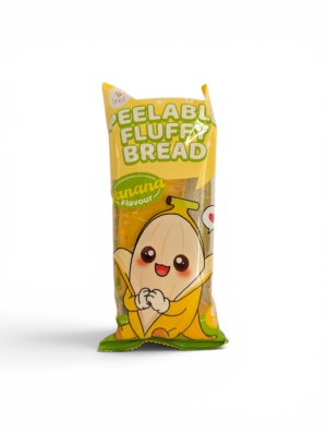 Mjukt asiatiskt fluffigt bröd med banansmak från Peelable Fluffy Bread