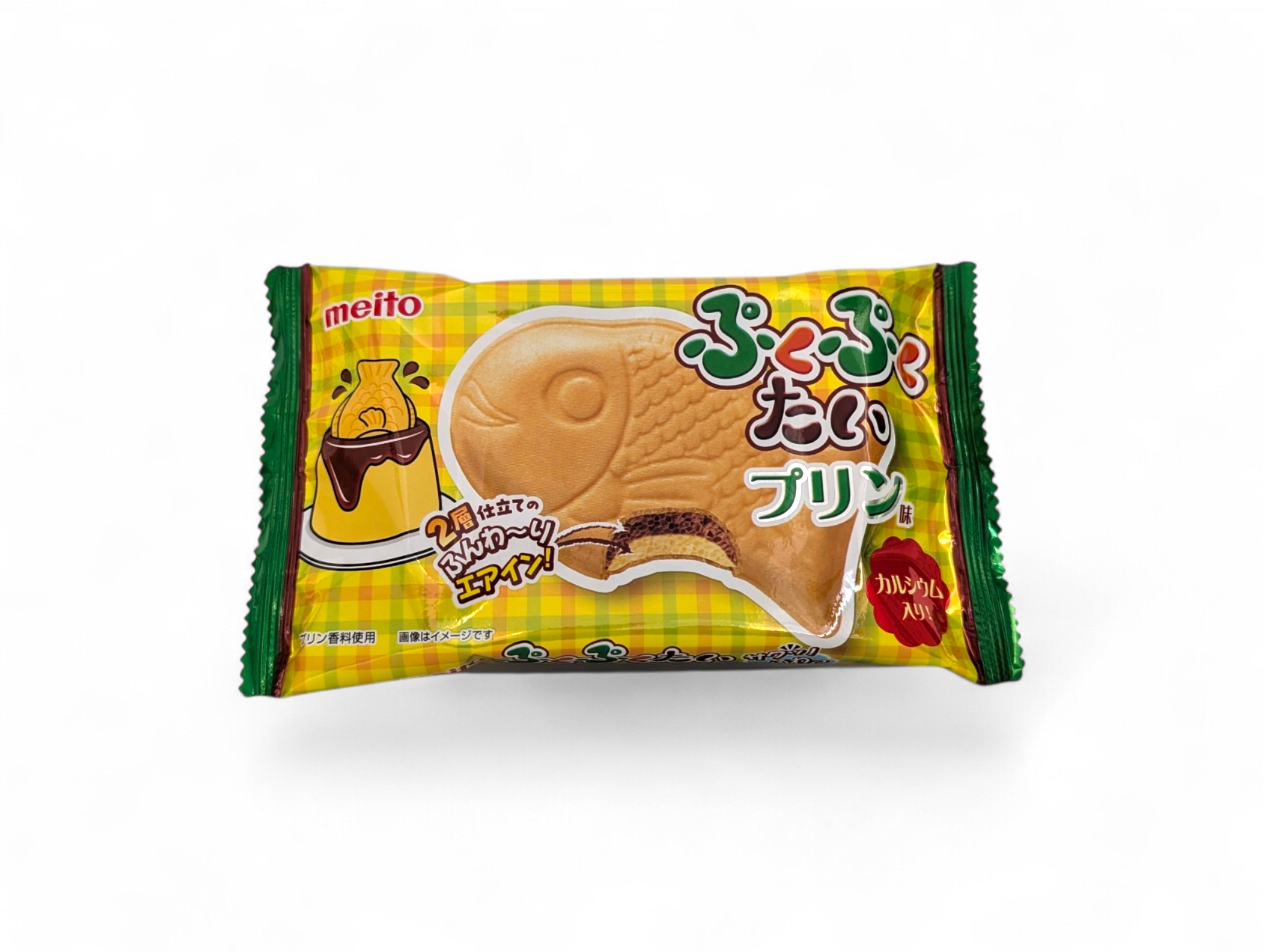 Meito Puku Puku Tai Pudding – japansk taiyaki-wafer med luftig puddingchoklad