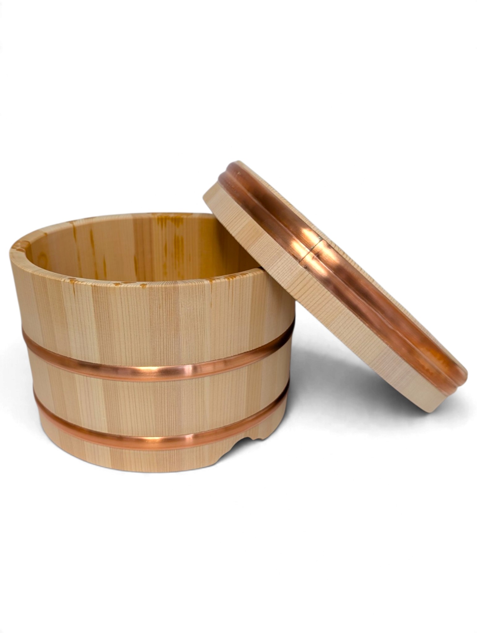 Edobitsu – Japansk risbehållare i trä med lock 24 cm - Bild 2